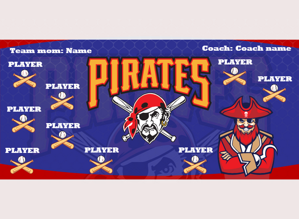 Pirates 4 - Baseball - Pole Pocket Banner