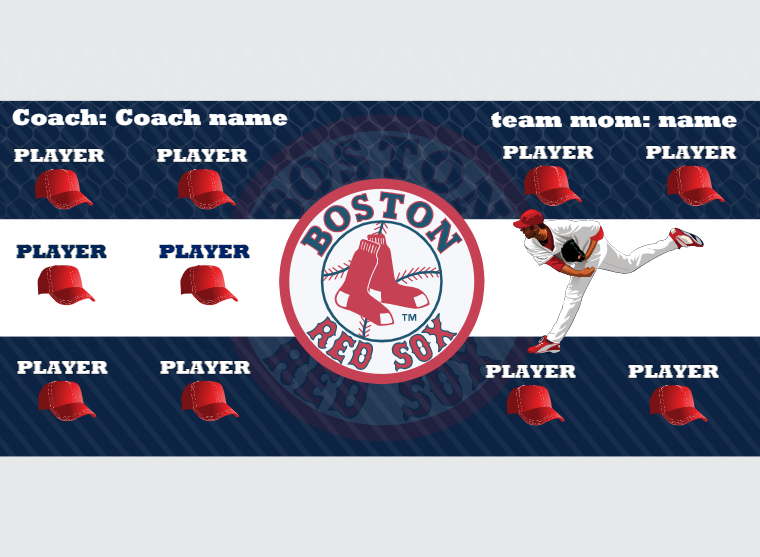 RED SOX - Baseball - Pole Pocket Banner