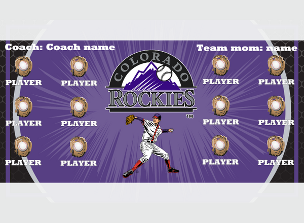 Rockies 5 - Baseball - Pole Pocket Banner