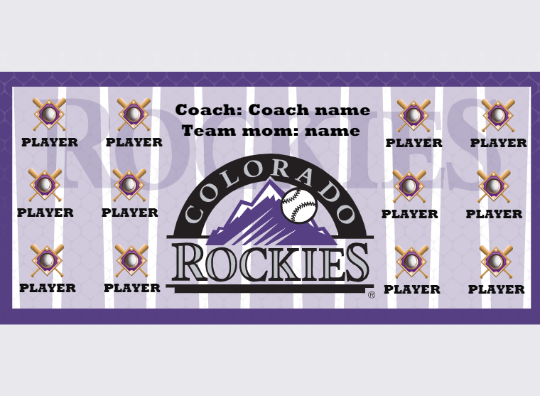 Rockies - Baseball - Pole Pocket Banner