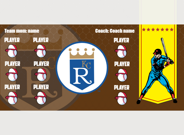 Royals 2 - Baseball - Pole Pocket Banner