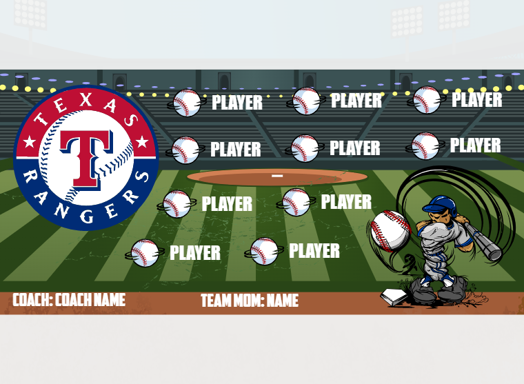 Texas - Baseball - Pole Pocket Banner