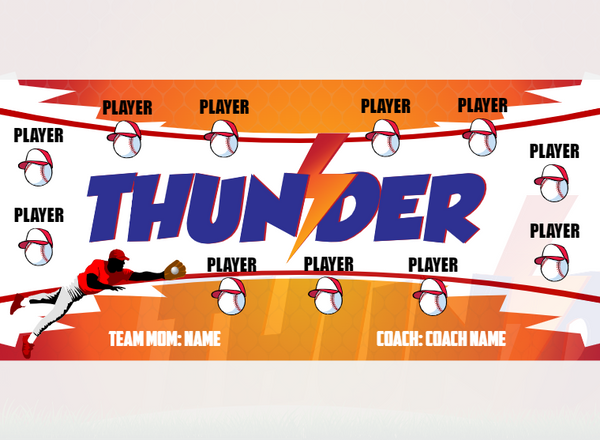 Thunder 2 - Baseball - Pole Pocket Banner