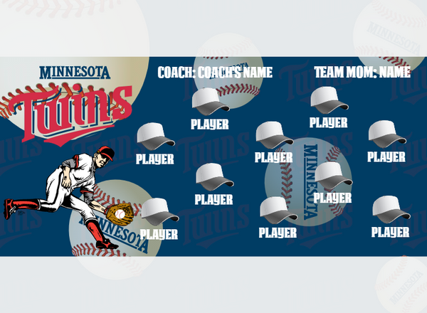 Twins 1 - Baseball - Pole Pocket Banner