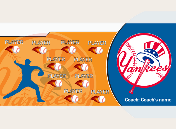 Yankees 2 - Baseball - Pole Pocket Banner