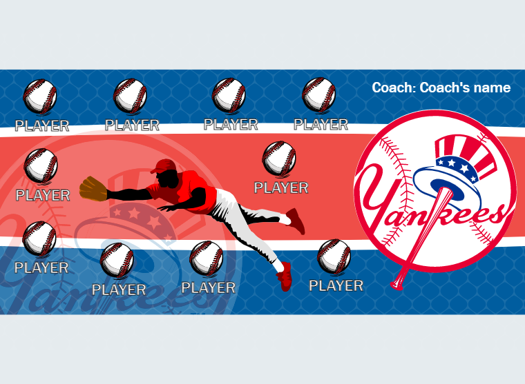 Yankees - Baseball - Pole Pocket Banner