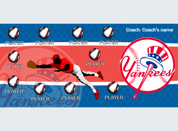 Yankees - Baseball - Pole Pocket Banner