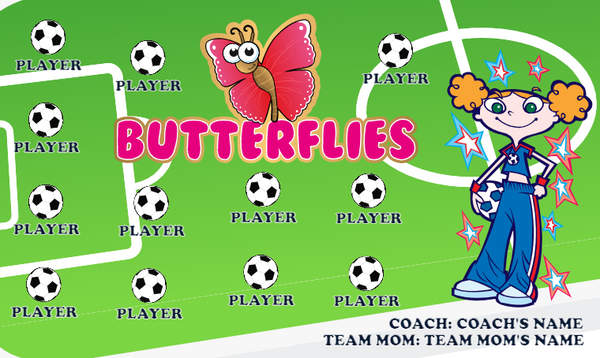 Butterflies - Soccer Banner