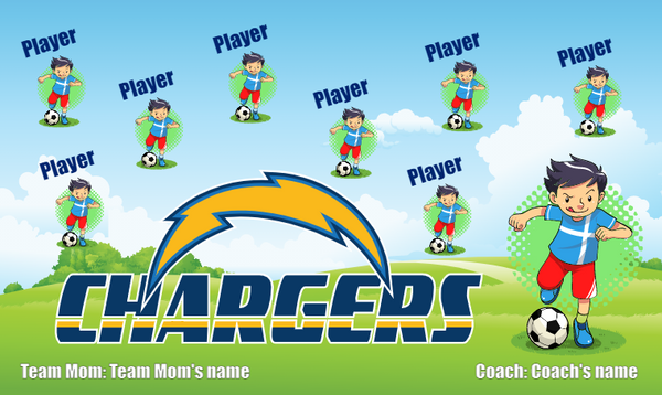 Chargers - Soccer Banner