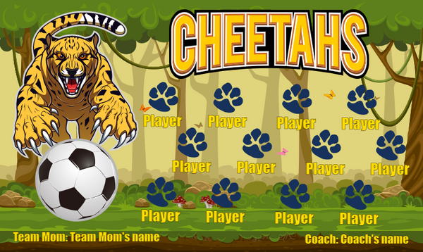 Cheetahs - Soccer Banner