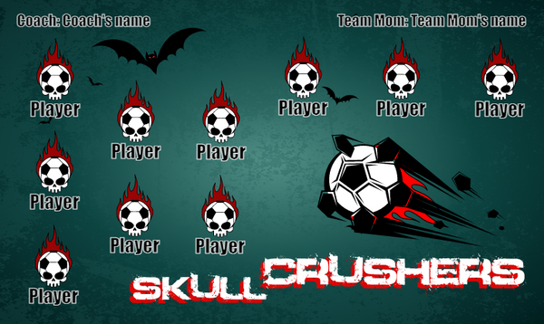 Skull Crushers - Soccer Banner