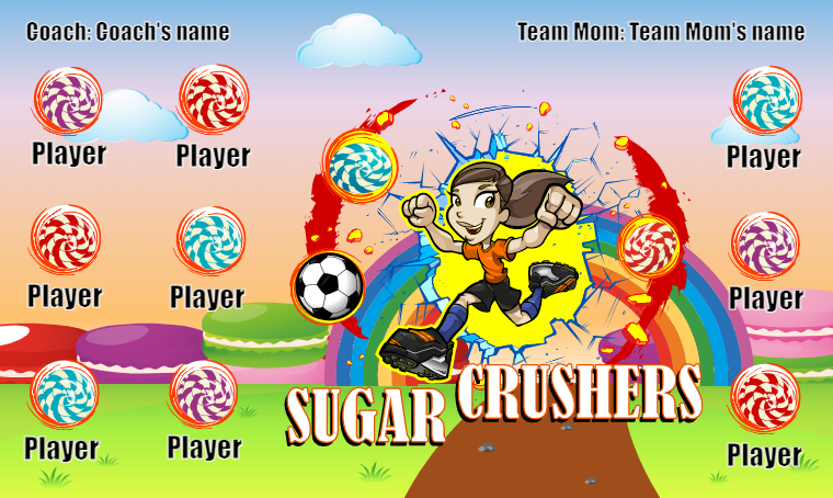 Sugar Crushers - Soccer Banner