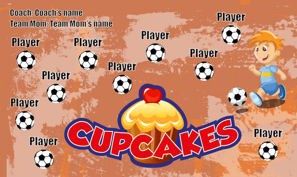 Cupcakes - Soccer Banner