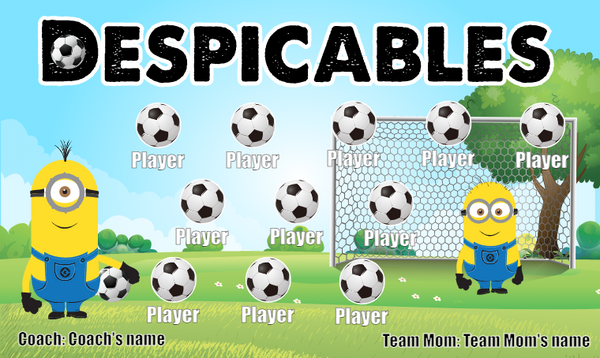 Despicables - Soccer Banner