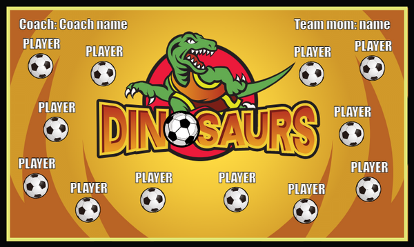 Dinosaurs - Soccer Banner