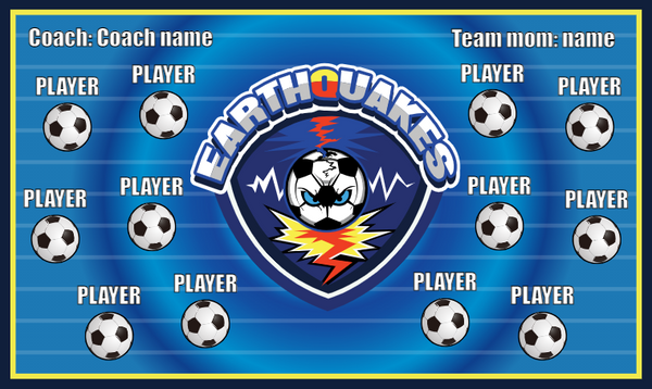 EARTHQUAKES - Soccer Banner