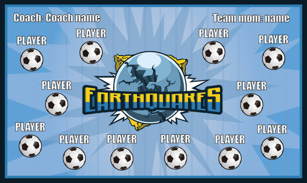 EARTHQUAKES 2 - Soccer Banner