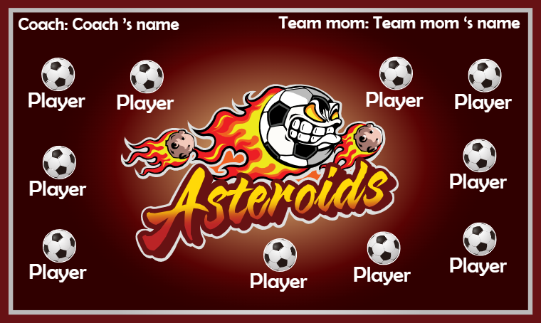 Asteroids - Soccer Banner