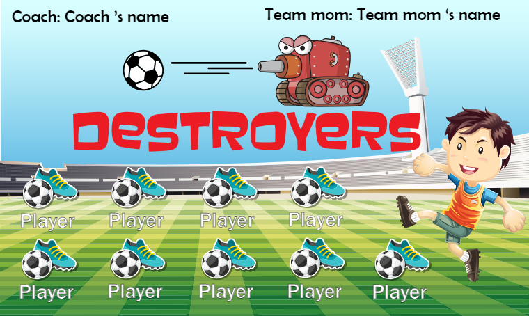 Destroyers - Soccer Banner