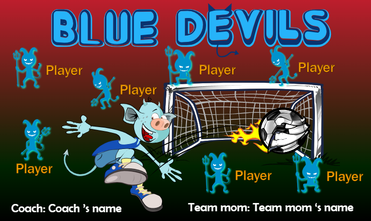 Blue Devils - Soccer Banner