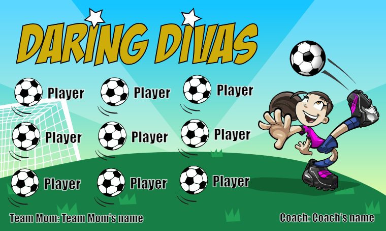 Daring Divas - Soccer Banner