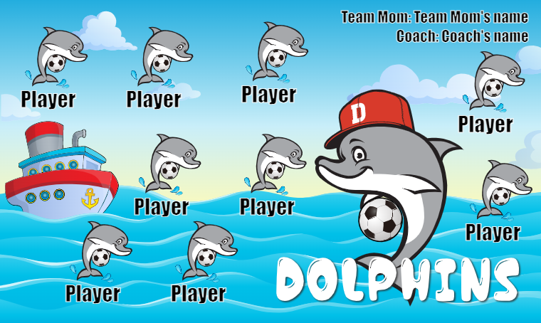 Dolphins - Soccer Banner