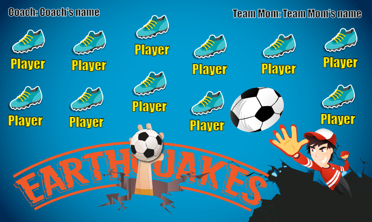 Earthouakes - Soccer Banner