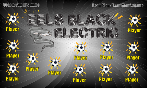 Eels Black Electric - Soccer Banner