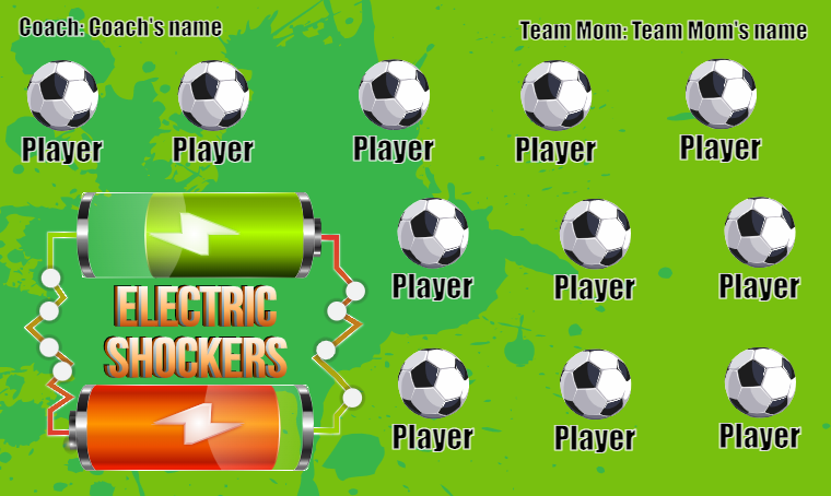 Electric Shockers - Soccer Banner