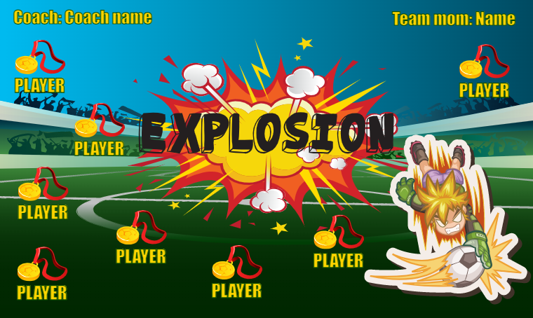 Explosion - Soccer Banner