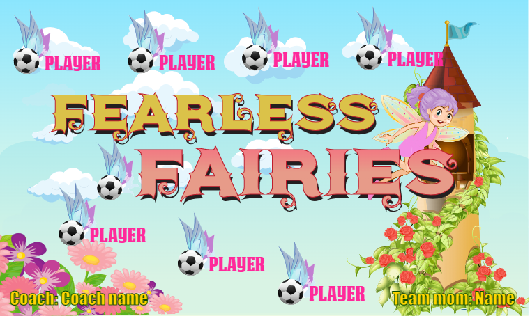 Fearless Fairies - Soccer Banner