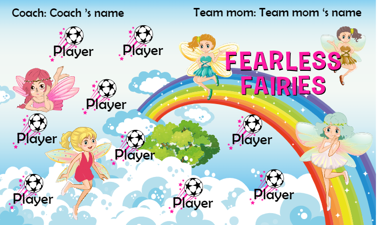 Fearless Fairies - Soccer Banner