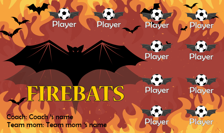 Firebats - Soccer Banner