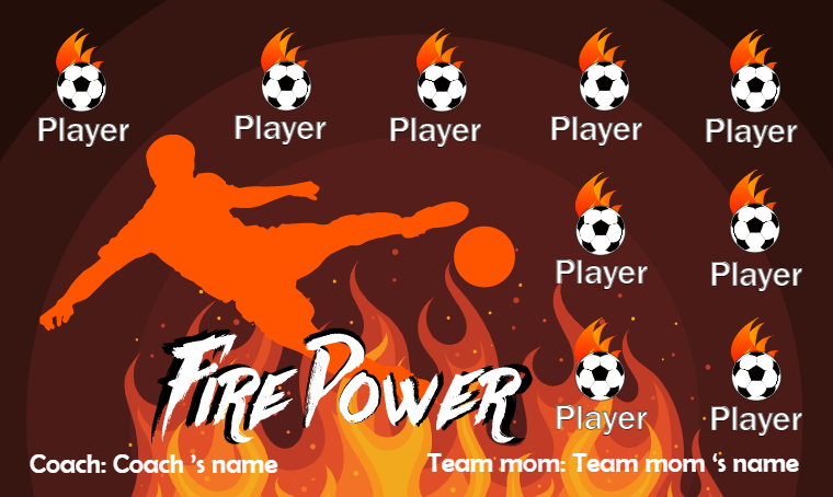 Fire Power - Soccer Banner