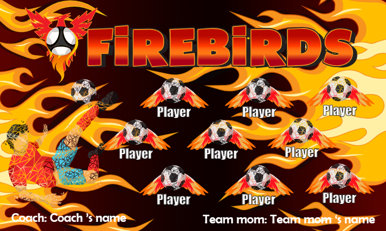 Fire Birds - Soccer Banner