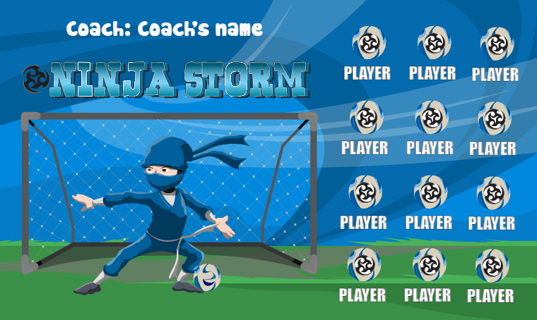 Ninja Storm - Soccer Banner