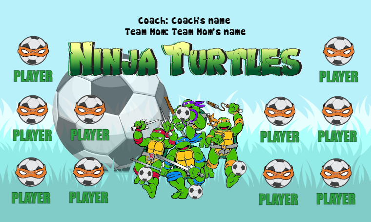 Ninja Turtles - Soccer Banner