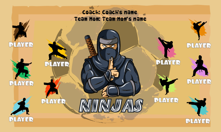 Ninjas - Soccer Banner