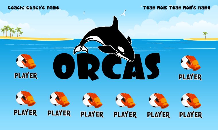 Orcas - Soccer Banner