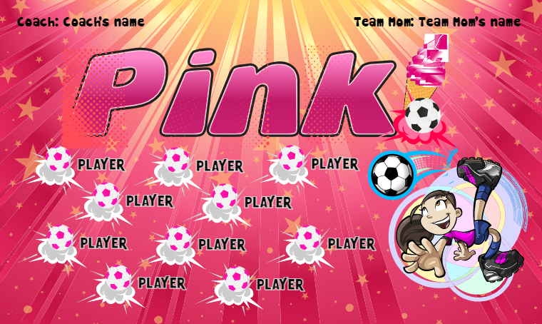 Pink - Soccer Banner