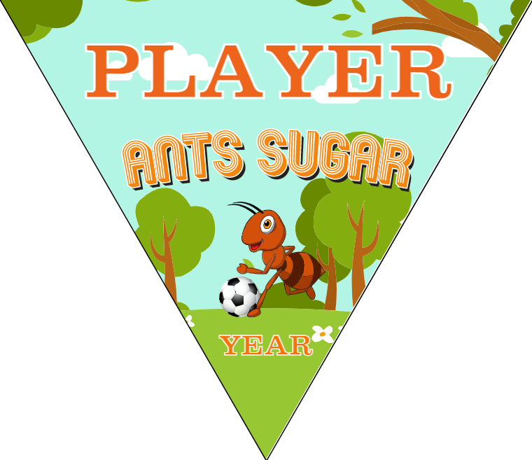 Ants Sugar - Triangle Soccer Banners