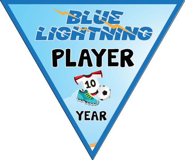 Blue Lightning - Triangle Soccer Banners