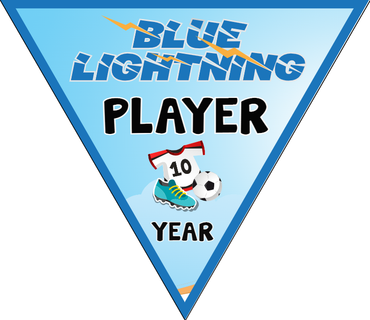 Blue Lightning - Triangle Soccer Banners