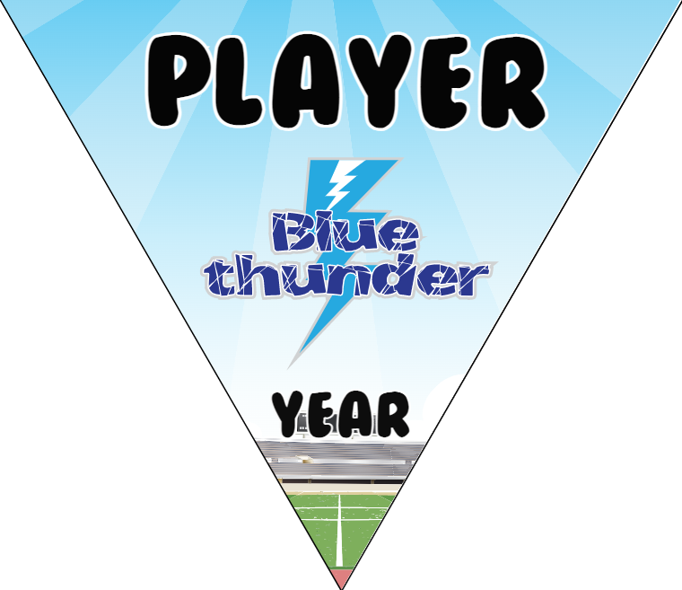 Blue Thunder - Triangle Soccer Banners