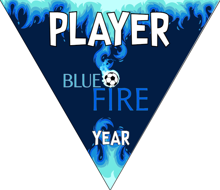 Blue Fire - Triangle Soccer Banners