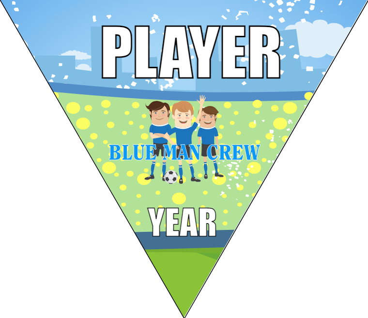 Blue Man Crew - Triangle Soccer Banners