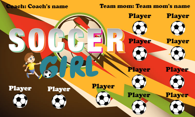 Soccer Girl - Soccer Banner