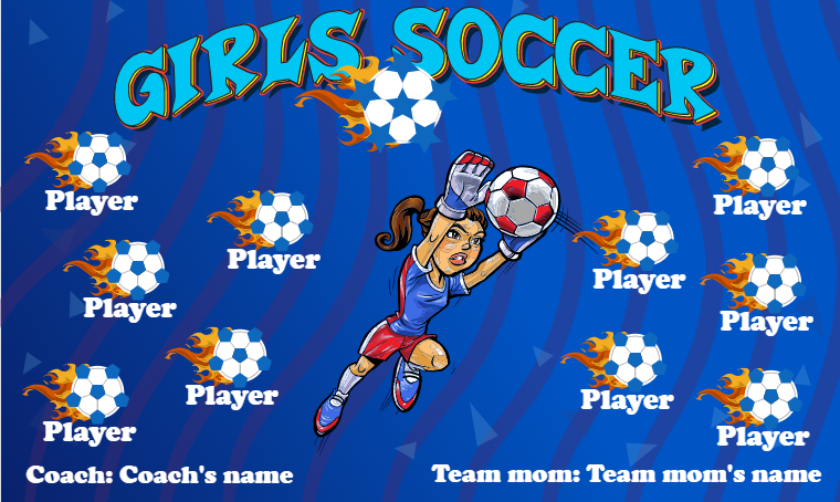 Girl Soccer - Soccer Banner