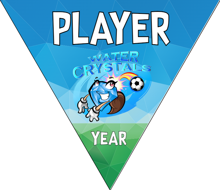 Water Crystals - Triangle Soccer Banners