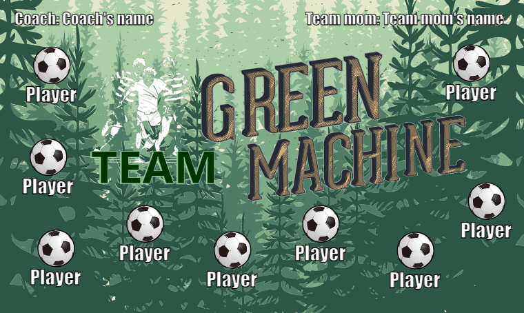 Green Machine - Soccer Banner